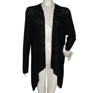 Torrid Cardigan, 2/2X, Open Front, Black, long sleeves, Lightweight, Drape front